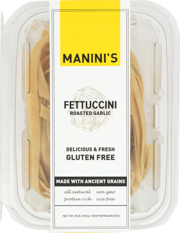 MANINIS GLUTEN FREE: Pasta Fettucini Roasted Garlic, 9 oz