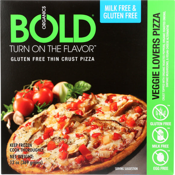 BOLD ORGANICS: Gluten Free Veggie Lovers Pizza, 13 oz