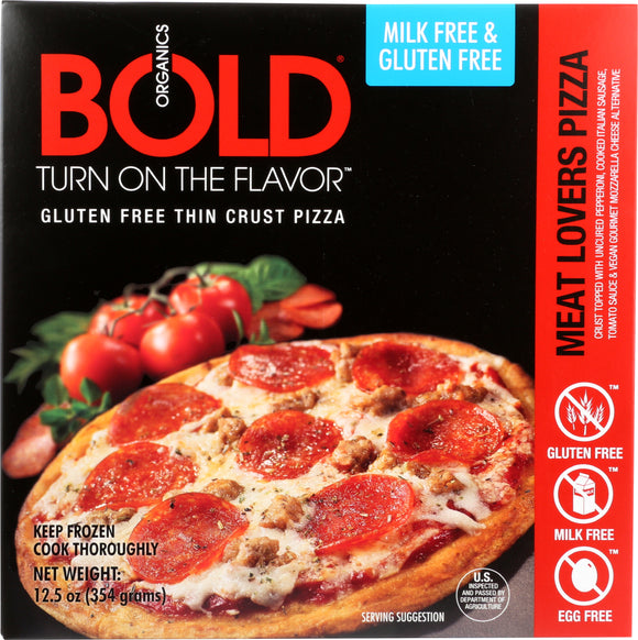 BOLD ORGANICS: Meat Lovers Pizza, 12.5 oz