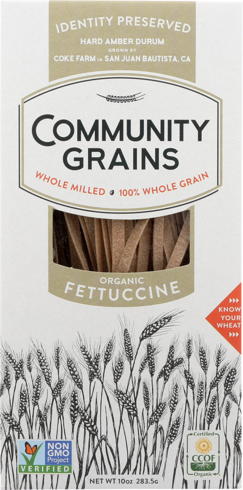 COMMUNITY GRAINS: Pasta Fettuccine Whole Grain, 10 oz