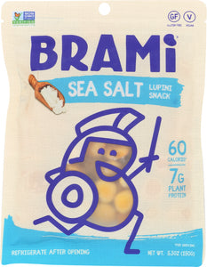 BRAMI LUPINI SNACK: Snacking Lupini Beans Sea Salt, 5.3 oz