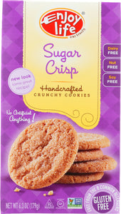 ENJOY LIFE: Handcrafted Crunchy Cookies Sugar Crisp, 6.3 oz