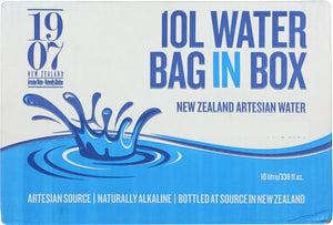 1907 NEW ZEALAND WATER: Water NZ Artesian Bag in a Box, 10 liters