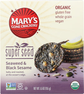 MARYS GONE CRACKERS: Cracker Seaweed & Black Sesame Org 5.5 oz