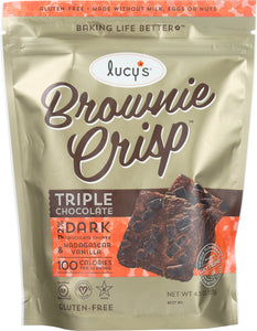 LUCY'S: Brownie Crisp Triple Dark Chocolate Chunks, Madagascar Vanilla, 4.5 oz