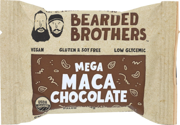 BEARDED BROTHERS: Energy Bar Mega Maca Chocolate, 2 oz