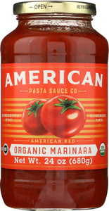 AMERICAN PASTA SAUCE CO: Sauce Pasta Marinara Organic, 24 oz