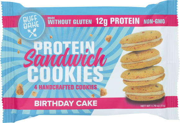BUFF BAKE: Protein Sandwich Cookie Birthday Cake, 1.79 oz