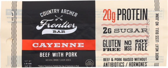 COUNTRY ARCHER: Cayenne Beef with Pork Bar, 1.5 oz