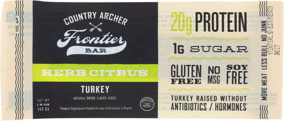 COUNTRY ARCHER: Herb Citrus Turkey Bar, 1.5 oz