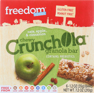 FREEDOM FOODS: Crunchola Bars Oats Apple Cinnamon, 7.2 oz