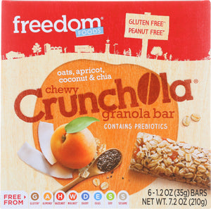 FREEDOMS FOODS: Granola Bar Oats Apricot Coconut Chia, 7.2 oz