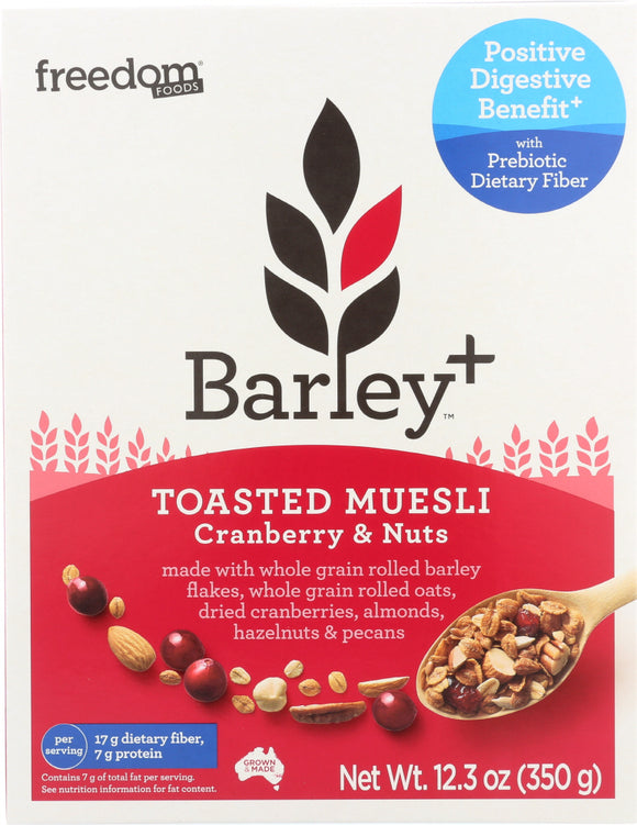 FREEDOM FOODS: Barley Plus Cranberry Nuts Cereal, 12.3 oz