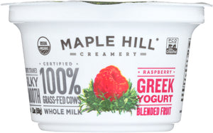 MAPLE HILL CREAMERY: Raspberry Greek Yogurt, 5.3 oz