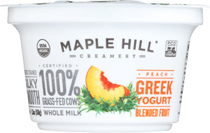 MAPLE HILL CREAMERY: Peach Greek Yogurt, 5.3 oz