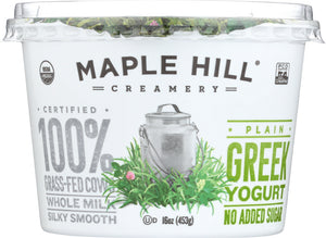 MAPLE HILL CREAMERY: Plain Greek Yogurt, 16 oz