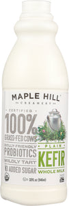 MAPLE HILL CREAMERY: Plain Whole Milk Kefir, 32 oz