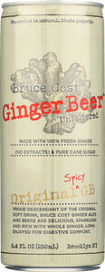 BRUCE COST GINGER ALE: Ginger Beer Unfiltered Spicy, 8.4 oz