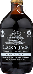 LUCKY JACK: Cold Brew Double Black Coffee, 10.5 oz