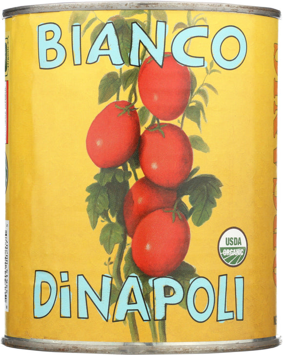 BIANCO DI NAPOLI: Organic Whole Peeled Tomatoes Basil, 28 oz