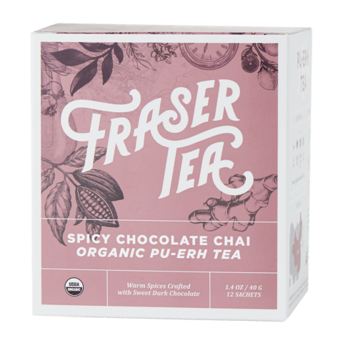 FRASER TEA: Tea Spicy Chocolate Chai Organic, 1.4 oz