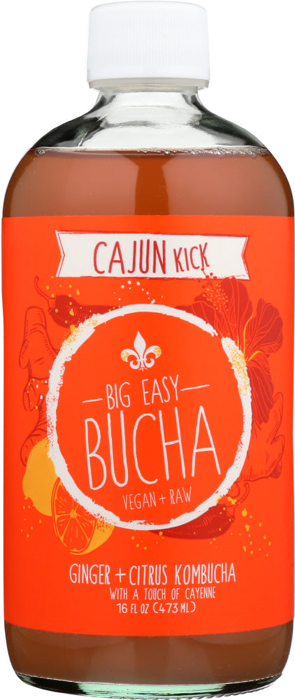 BIG EASY BUCHA: Kombucha Cajun Kick, 16 oz
