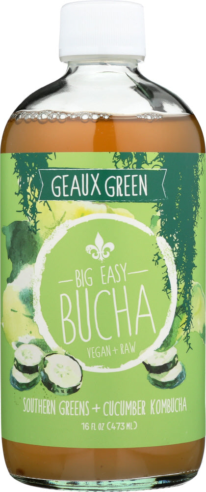 BIG EASY BUCHA: Kombucha Geaux Green, 16 oz