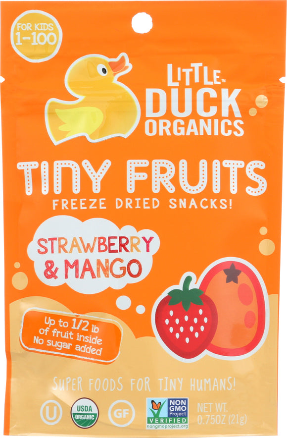 LITTLE DUCK ORGANICS: Strawberry & Mango Tiny Fruits, 0.75 oz