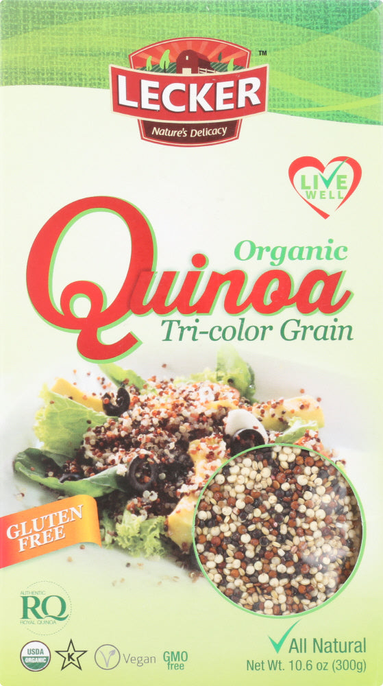LECKER: Tricolor Quinoa Grains, 10.6 oz