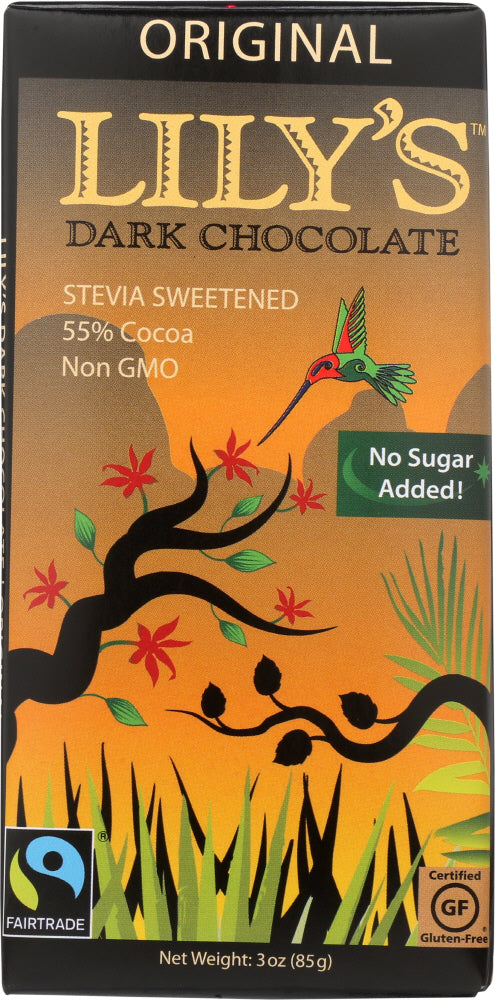 LILY'S: Dark Chocolate with Stevia Original, 3 oz