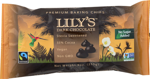 LILYS SWEETS: Dark Chocolate Premium Baking Chips, 9 oz