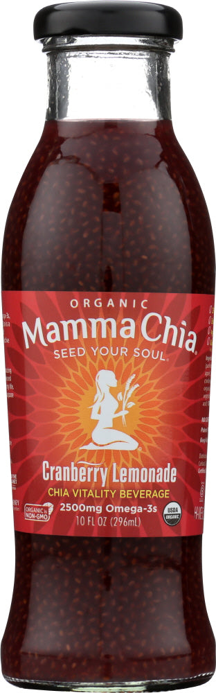 MAMMA CHIA: Organic Cranberry Lemonade Vitality Beverage, 10 oz