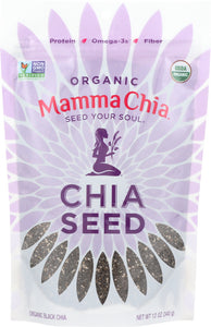 MAMMA CHIA: Black Organic Chia Seed, 12 oz