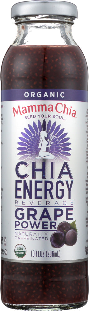 MAMMA CHIA: Organic Grape Power Clean Energy Beverage, 10 oz