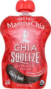 MAMMA CHIA: Organic Chia Squeeze Cherry Beet, 3.5 oz