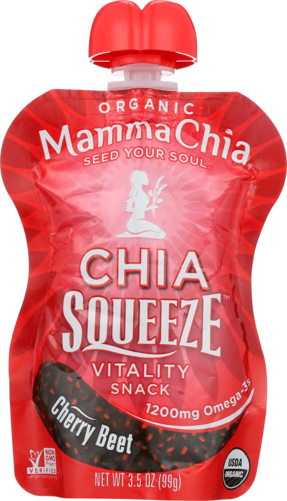 MAMMA CHIA: Organic Chia Squeeze Cherry Beet, 3.5 oz