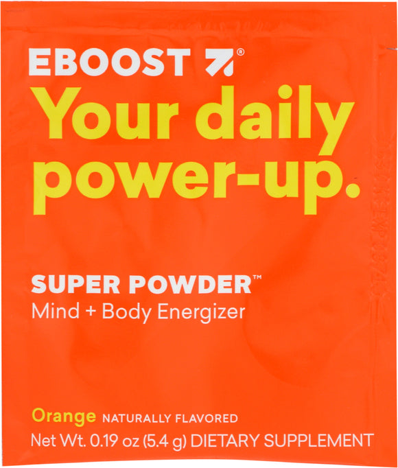 EBOOST: Energy Powder Natural Orange Packet, 0.25 oz
