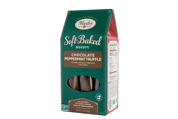 MARLOS BAKESHOP: Biscotti Chocolate Peppermint Truffle, 5 oz