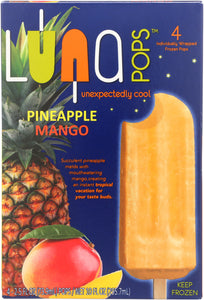 LUNA POPS: Pineapple Mango 4 Count (3 Oz Each), 12 Oz