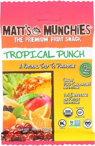 MATTS MUNCHIES: Fruit Snack Tropical Punch, 1 oz