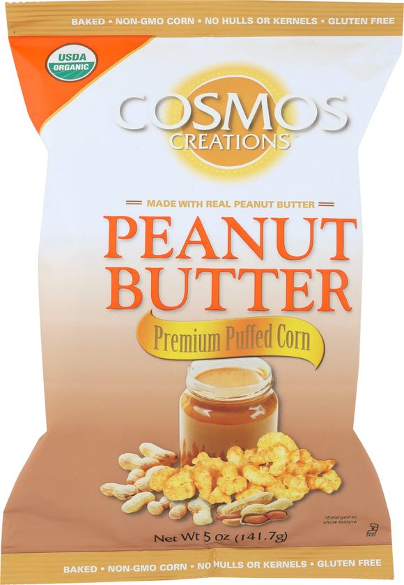 COSMOS CREATIONS: Puffed Corn Organic Peanut Butter, 6 oz