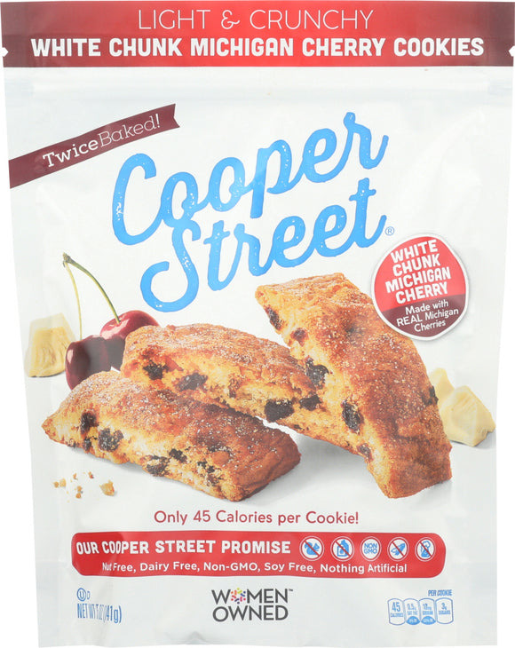 COOPER STREET: White Chunk Michigan Cherry Cookies, 5 oz