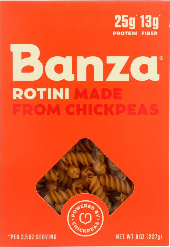 BANZA: Rotini Chickpea Pasta, 8 oz