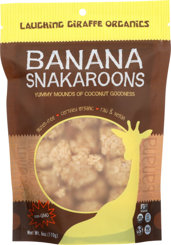 LAUGHING GIRAFFE ORGANICS: Snakaroons Gluten Free Banana, 6 oz