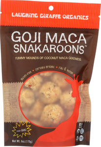 LAUGHING GIRAFFE ORGANICS: Snakaroons Gluten Free Goji Maca, 6 oz