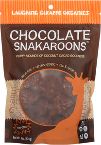 LAUGHING GIRAFFE ORGANICS: Snakaroons Gluten Free Chocolate, 6 oz