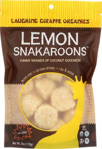 LAUGHING GIRAFFE ORGANICS: Snakaroons Gluten Free Lemon, 6 oz