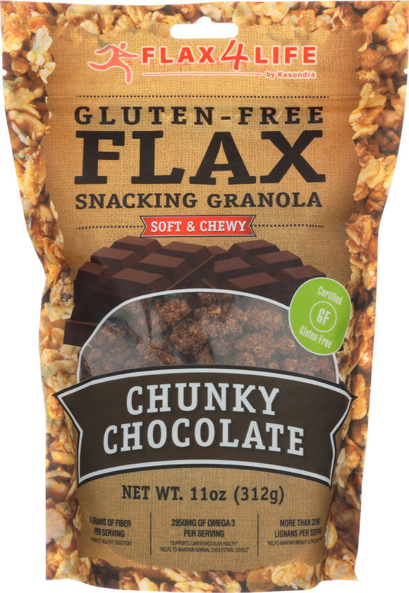 FLAX4LIFE: Granola Chunky Chocolate, 11 oz