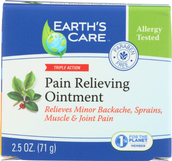 EARTHS CARE: Ointment Pain Relieving, 2.5 oz