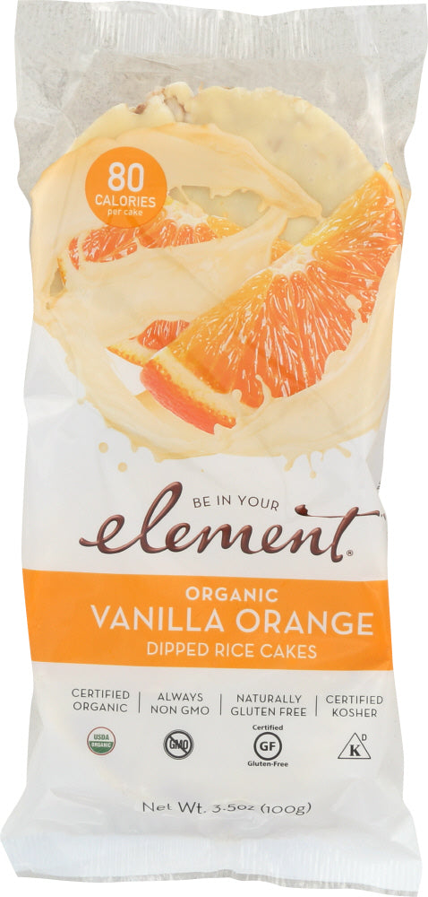 ELEMENT SNACKS: Vanilla Orange Dipped Rice Cakes, 3.5 oz